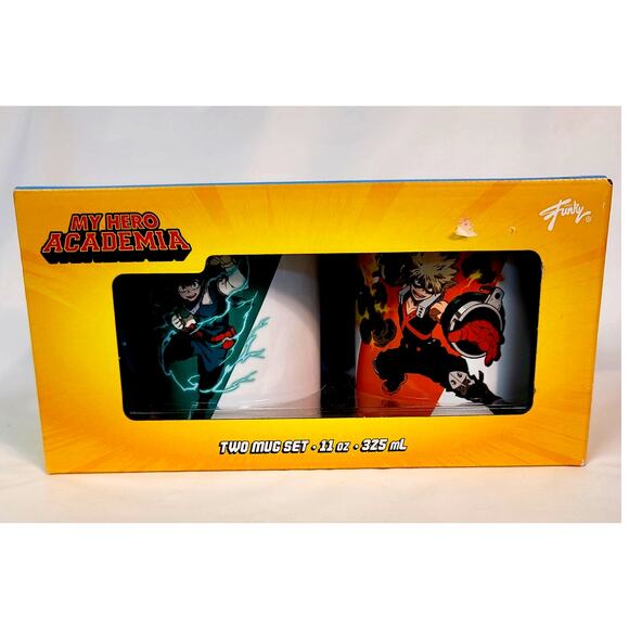 My Hero Academia 2 Mug Set Just Funky Funimation 11 oz 325 ml New in box age 14+ - Picture 1 of 4